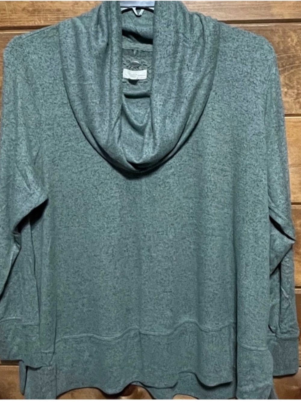 Cupio Dark Green Cowl Neck Sweater